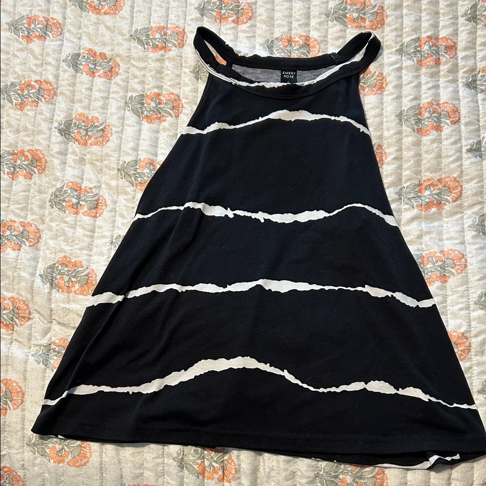 Black and White Striped Tank Top